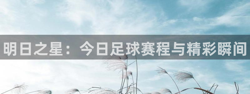  emc易倍·体育贴吧：明日之星：今日足球赛程与精彩瞬间
